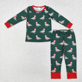 Family Matching Christmas mallard ducks green pink adult and kids pajamas