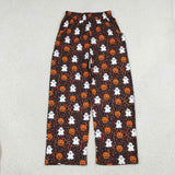 Family Matching Adult  Baby kids Halloween pumpkin leopard pants