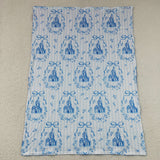 BL0247 baby castle stripe blue blanket