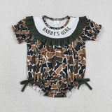 SR3916  daddy's girl hunting camo romper embroidery