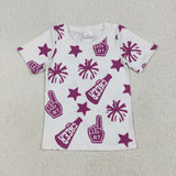 Matching Baby girls colorful CHEER summer shirt top