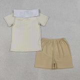 BSSO1777 baby boy cross  Easter summer outfits embroidery
