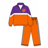custom style MOQ 3 per style Baby girls boys CLEMSON  team outfits
