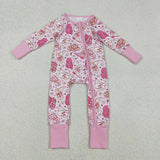 Matching Baby girls Valentine's zipper romper