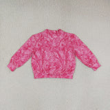 GLS0196 girls branch rose long sleeve shorts mock neck outfits