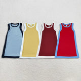 Matching Baby girls solid sleeveless dress yoga