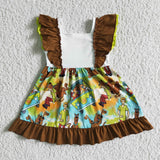 Travel Brown Short Sleeve Dress