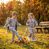 Matching Baby girls boys camo long sleeves pants mock neck outfits