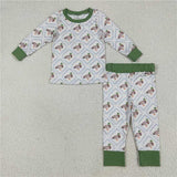 Matching boys duck green long sleeve clothing