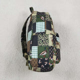 BA0199 Duck call camo patchwork kids boys backpack