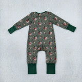 LR3232 baby boys duck long sleeve zipper romper