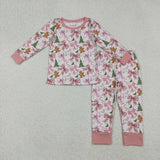 Matching girls Christmas tree bow long sleeve clothing