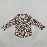 BT1875 baby boys camo long sleeve button shirt top