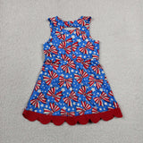 GSD3925 girls July Fourth sleeveless bow dress yoga