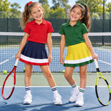 Matching  girls matches short sleeve skirt clothing yoga