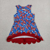 GSD3925 girls July Fourth sleeveless bow dress yoga