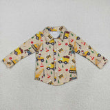 Matching boys Christmas tractor long sleeve clothing