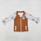 Matching Baby boys girls deer stripe long sleeve plus vest top clothing