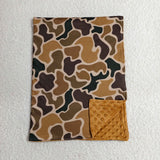 BL0231 baby camo brown blanket
