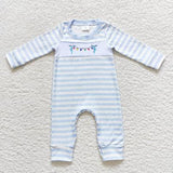 Matching Baby girls boys Christmas Colorful lights stripe romper outfits long sleeves embroidery