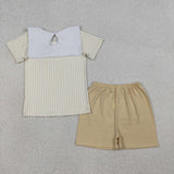 BSSO1777 baby boy cross  Easter summer outfits embroidery