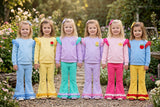10.21 Pre-order girls ruffle  long sleeve bell pants outfits COTTON