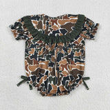 SR3916  daddy's girl hunting camo romper embroidery
