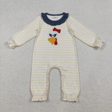 Matching Baby girls Thanksgiving Day Clothing Turkey romper outfits clothing embroidery