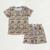 Matching Baby boys camo short sleeve summer outfits