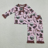 Matching Girls boys deer long pajamas