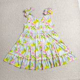 Matching Baby girls watermelon lemon dress romper clothing