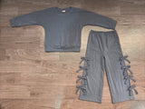 Sample girls long sleeve ruffle pants outfits COTTON