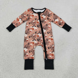LR3250 baby boys halloween ghost bat zipper romper