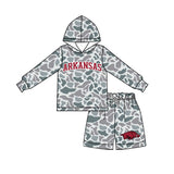 custom style MOQ 3 per style Matching Baby girls Arkansas team  outfits