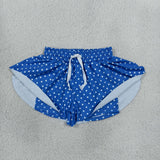 SS0966 baby girls blue white dots shorts yoga