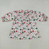 Matching Christmas merry bow clothing smocked