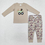 Matching Baby boys camo deer outfits clothing embroidery