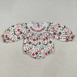 Matching Christmas merry bow clothing smocked