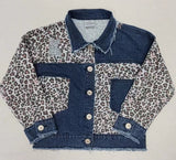 new style leopard denim coat