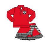 MOQ 3 custom style  Georgia girls pullover set