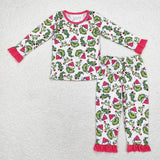 Family Matching Christmas cartoon  adult and kids pajamas