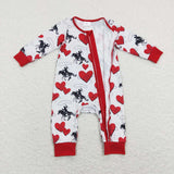LR0903--long sleeve Valentine's Day baby sleeper