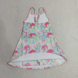 GSD3708 girls colorful tree dress yoga