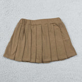 GLK0107  Girls girls solid Khaki Skirt yoga