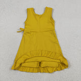 GSD3031 girls yellow sleeveless Dress yoga
