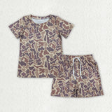 Matching Baby boys camo short sleeve summer outfits