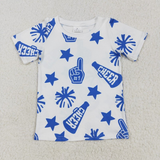 Matching Baby girls colorful CHEER summer shirt top