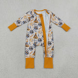 LR3212 baby boys happy new year zipper romper