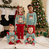 Matching boys girls Christmas deer kids clothing embroidery