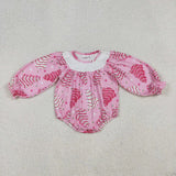 Matching girls Christmas pie bow long sleeve pink clothing